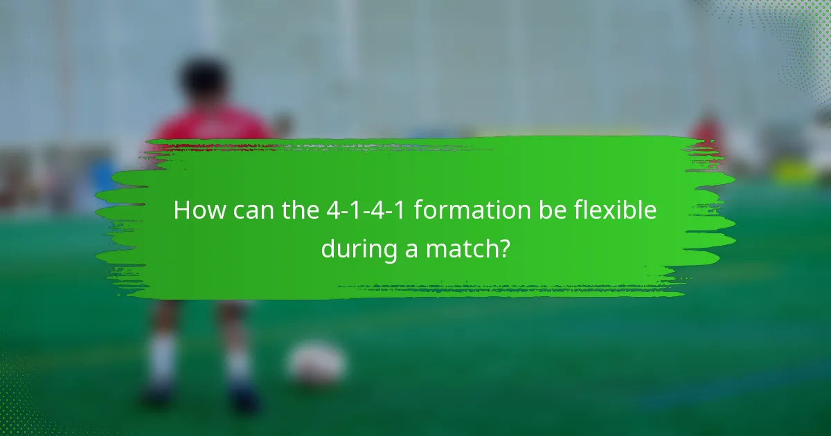 How can the 4-1-4-1 formation be flexible during a match?