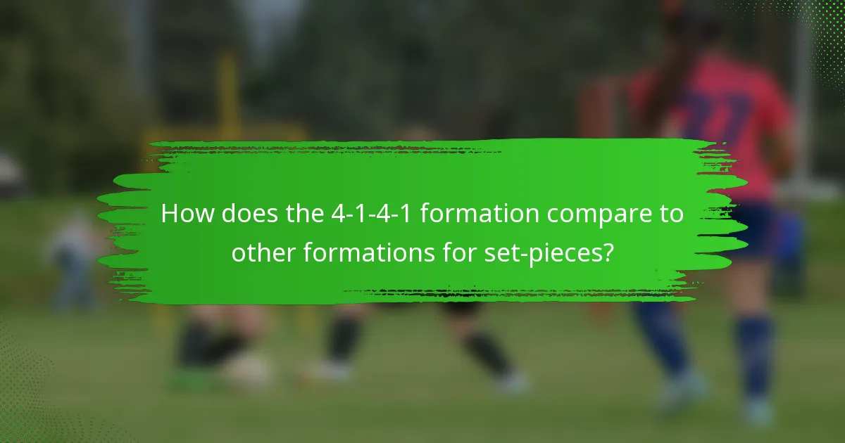 How does the 4-1-4-1 formation compare to other formations for set-pieces?